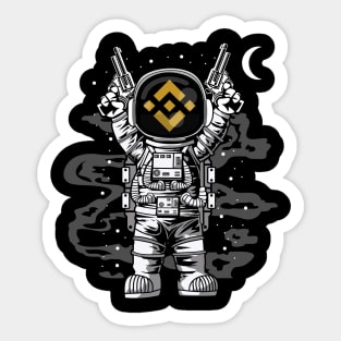 Astronaut Binance BNB Coin To The Moon Crypto Token Cryptocurrency Wallet Birthday Gift For Men Women Kids Sticker